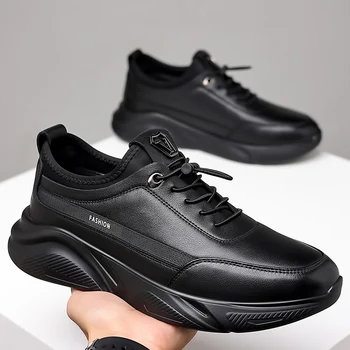 Lider prodaje, Pješačkih Ulica obuće u Europi i Americi, otporna na habanje Muška Sportska obuća s debelim potplatima, Muške Casual cipele od prirodne kože