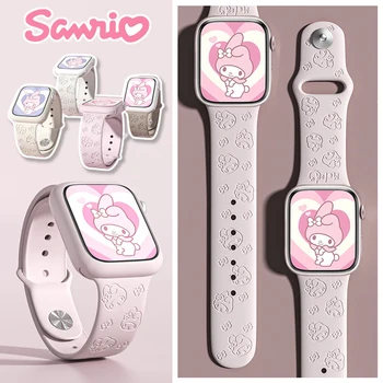 Sanrio Hello Kitty Melody Anime Remen Za Apple Watch Band 44 mm 40 mm 45 mm 41 mm 49 mm 42 mm 38 mm narukvica iwatch 7 se 4 5 6 8 Ultra