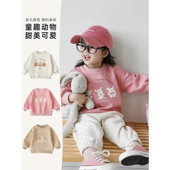 Dječji pulover s likovima iz crtića, majica, Jesen 2023, Novi korejski slatka top za djevojčice