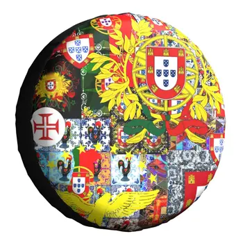 Torbica za rezervnu gumu sa Zastavom Portugalu, Svestran, Pogodan za Suzuki Mitsubish, Portugalski Grb, suv, RV 4x4, 14 