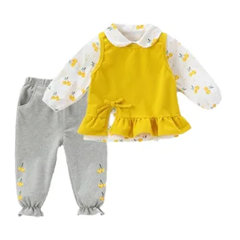 Nova proljeće-jesen Dječja odjeća, odijelo za djecu, Prsluk za djevojčice, Košulja, hlače, 3 kom./compl., casual odijelo za bebe, odjeće za bebe