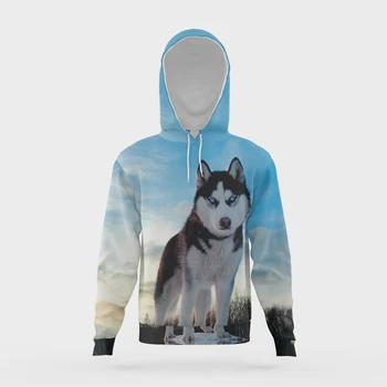 2023 funky nova muška majica s kapuljačom s likom psa, 3D printanje, proljeće-jesen casual odjeća po mjeri, džemper dugih rukava