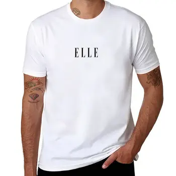 Nova majica s logom magazina Elle, men ljetne majice, t-shirt novo izdanje, majice za muškarce s težinom