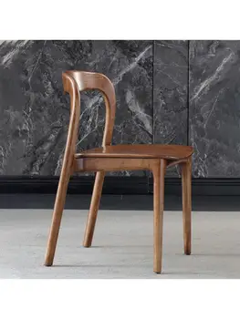 Blagovaona stolica od jasena, u potpunosti od punog drveta, mali stolica od punog drveta Shumet, jednostavan blagovaona stolice, home stol, stolica