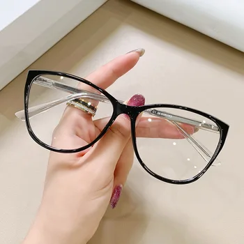 Trendi ženski naočale za čitanje s plavim svjetlom, Prozirne Naočale za dalekovidost s кошачьим okom, Spreman Ženske Naočale na recept, astigmatizam