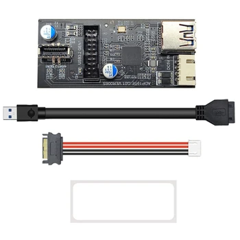 USB3.2 Prednja ploča GEN1 19PIN-19PIN + TYPE-E (A-KLJUČ) Naknada za proširenje adapter i kabel SATA15PIN-4PIN