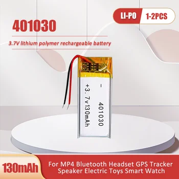 1-2 KOMADA 401030 3,7 130 mah Punjiva litij-polimer baterija za Bluetooth slušalica Zvučnik GPS Pametnih satova MP3 Električni igračke
