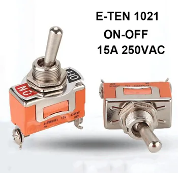 2 komada E-TEN 1021 15A 250V AC SPST 2-Struka UKLJUČENO. ISKLJUČENO. 2-polni Prekidač Prekidači za Napajanje E-TEN1021 Narančasta