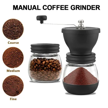 Ručni mlin za kavu, Mini Podesivi Keramički banke za mljevenje kave, Prijenosni ručni mlin za kavu, Kuhinjski alat