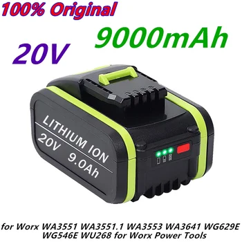 2023 Li-ion punjiva baterija 9.0 Ah 20V za Worx WA3551 WA3551.1 WA3553 WA3641 WG629E WG546E WU268 za električne alate Worx
