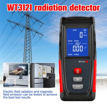 WT3121 Tester elektromagnetskog zračenja Prijenosni digitalni LCD mjerač EMF Električne magnetskog polja Dozimetar Detektor Za računala