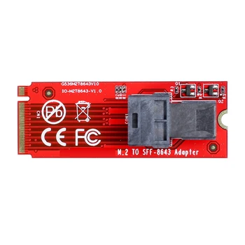 Adapter M2-U2 SFF8639 M. 2 PCIE 4.0 Gen4 x4 za naknade SFF8643 za NVMe U. 2 SSD s kabelom SFF-8643-SFF-8639 Podržava WIN8/10