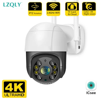 4K 8MP Bežična IP kamera Vanjska Sigurnost Wifi PTZ Kamera 4MP HD Automatsko Praćenje video Nadzor CCTV Kamera P2P iCSee H. 265