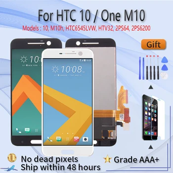 Originalni LCD Za HTC One M10 Zamjena zaslona sklop s zaslon osjetljiv na dodir Glass LCD Za HTC 10 Display M10h 2PS64 2PS6200 Crno Bijelo