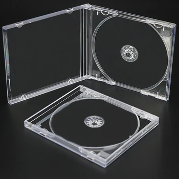 Prozirni Plastični poklopac za DVD, Prijenosni kutija za pohranu cd-a, torbica za omot cd-a, čvrsta kutija za DVD, obložen torbica za pohranu jednog cd-a, kutija za pohranu DVD-a