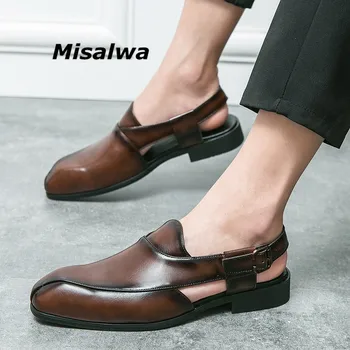 Misalwa/ Ljetni gospodo modeliranje cipele, Uredski Poslovni cipele, Muške Sandale, Službeni gospodo лоферы s oštrim vrhom