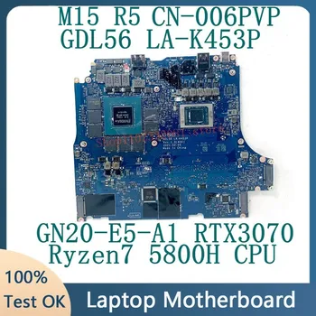 CN-006PVP 006PVP 06PVP Za DELL G15 5515 Matična ploča LA-K453P s procesorom Ryzen 7 5800H GN20-E5-A1 RTX3070 100% Testiran u dobrom stanju