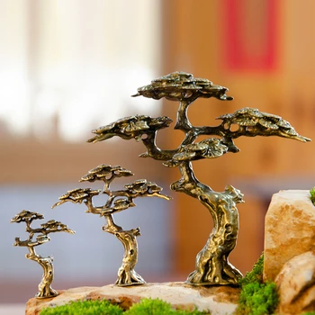 Minijaturne krajobraznog uređenja Dobrodošli, Minijaturnih figurica iz bora, Bakar, mali dekor od umjetnog drveta za kipova Bonsai drveća, kućni dekor