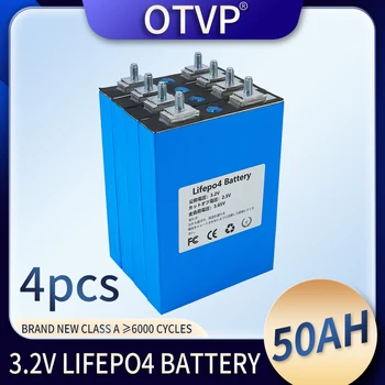 Visoki Kapacitet 4KOM 3,2 U 50AH Lifepo4 Litij-željezo-Фосфатная baterija DIY 12V 24V 36V 48V Klasa A Solarna baterija baterija baterija baterija Baterija Se Ne Oporezuju