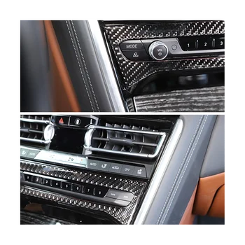 Za BMW Serije 8 G14 G15 g16 kartice; 2019-2022 Carbon Fiber Car Central Control CD Panel Okvir Poklopac Završiti Naljepnica Pribor