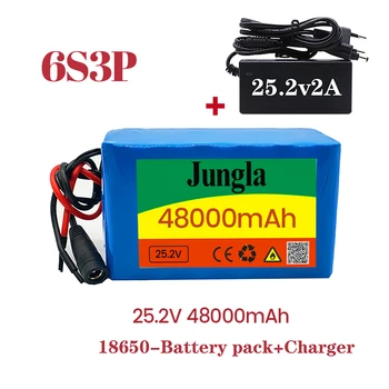 Kvalitetan 6s3p 24 V 18650 Li-ion baterija 25,2 V 48000 MAH Električni Bicikl, Kuhalo litij-ionska baterija za Moped + punjač
