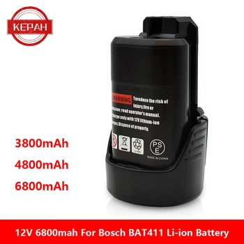KEPAH 6800 mah 10,8 12 U Litij-ion Punjiva baterija BAT411 BOSCH BAT412A BAT413A D-70745GOP 2607336013 2607336014 PS20-2 PS40-2