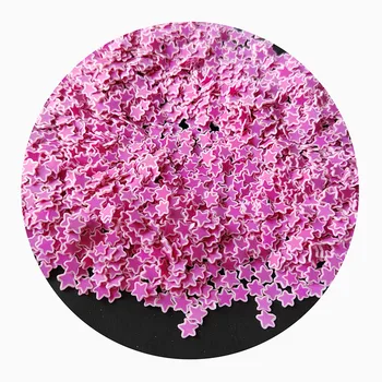 Hit prodaju, 5 mm, komad polimer gline ružičaste boje u obliku zvijezde, sprej za uređenje слайма za nokte, uradi sam