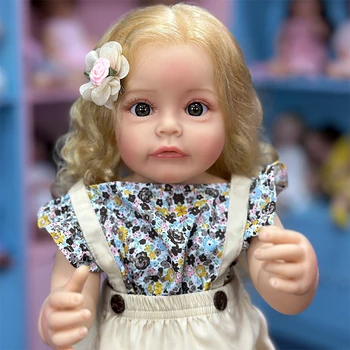 Novi 22-inčni lutka-Реборн, soft imitacija emajl za cijelo tijelo, igračka za djevojčice