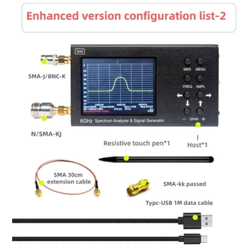 SA6 spektralni Analizator 6 Ghz SA6 Generator signala 35-6200 Mhz Tester signala Wi-Fi, 2G, 4G LTE, CDMA, GSM Beidou GPRS GLONASSS