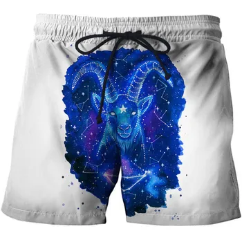 2023 Plaža Hlače Constellation Ljetni trend svakodnevne izravne muške kratke hlače s 3D ispis