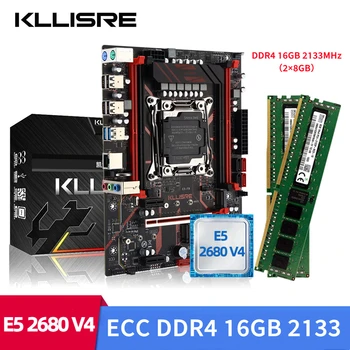 Kllisre kit matične ploče xeon x99 kombinirani procesor LGA 2011-3 E5 2680 V4 2 kom. X 8 GB = 16 GB 2133 Mhz DDR4 ECC memorija