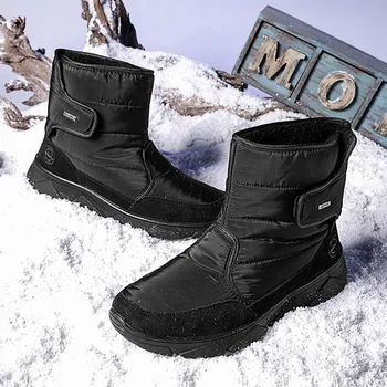 Zimske muške Planinarske cipele, Zimske cipele Plus Baršun Toplo munja sa Strane, Ulične Svakodnevne kratke čizme, Stalan Muška obuća, Topla cipele