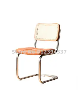 Minimalistički moderan hotel stolicu od ratana sa podlogom od nehrđajućeg čelika, blagovaona stolice od punog drveta u skandinavskom stilu, kućno svjetlo, luksuzna mreže crvene boje, dizajner
