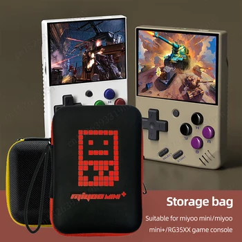 Crna torba za Anbernic RG35XX za Miyoo Mini/Miyoo Mini Plus, Retro Gaming Laptop Player, Putno Torbica za Nošenje, Prijenosni Mini torba