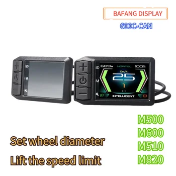 TFT zaslon Bafang 600C M510 M600 M500 motor uklanjanje ograničenja brzine instalacija promjer kotača poseban prikaz višejezični prikaz