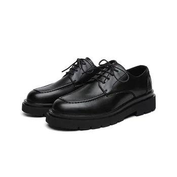 Muška kožna casual obuća, Muška Soft Udoban Ured za radna obuća, Oxfords čipka-up, Modni poslovne modeliranje cipele