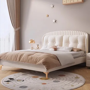 Moderni dječji krevet Platforma Drvena Višenamjenski led Under Design Bed Dječje Prijenosni Namještaj za spavaće sobe Cama Gigante MQ50CB