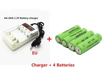 GTF 1,5 3000 mah AA Baterija NI-MH Punjiva baterija + 1,2 AA/AAA NI-MH i Punjač plug EU