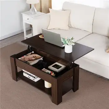 Pravokutni drveni pokretni stol s donjim dijelom, različitih boja i veličina