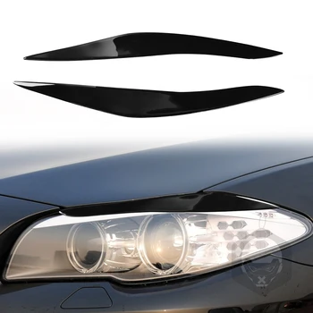 Za BMW F10 Pribor Serije 5 2010-2016 Auto Navlaka za Maglu Žarulja Za Obrve Navlaka za Poklopac Svjetla Naljepnica ABS Klavir Crni kreon