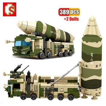 SEMBO 389 kom. Moderni Vojni Kineski Dizajn DF-21D Model Balističke Rakete Gradivni Blokovi Figurice Vojnika Igračke za djecu