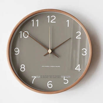 Zidni satovi od drveta u skandinavskom stilu, dnevni boravak, jednostavne individualne kreativne satovi, zidni satovi za spavaće sobe, bešumni kvarcni sat