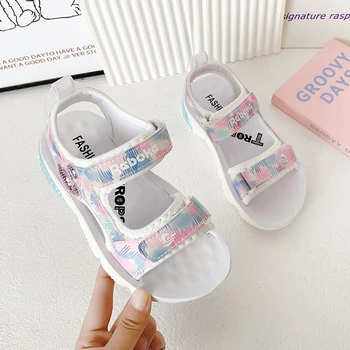 Sportske sandale za djevojčice, Prozračan, Jednostavan dječje ljeto plaža cipele, dječje Casual cipele Princeza-Labuda iz crtića 2023