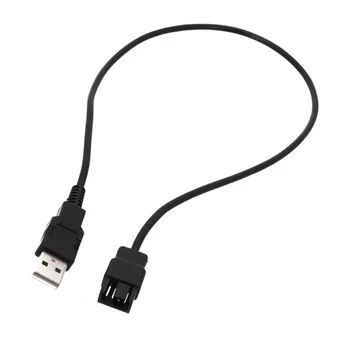 Novi kabel za napajanje ventilatora USB-4PIN, USB-4pin 3Pin Kabel za napajanje ventilatora laptop 5V 30/50/100 cm