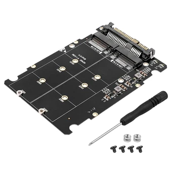 SSD-adapter SFF-8639 NVME U. 2 za NGFF M. 2 M Key & B Key Prijenosni Crna, pogodan za 2280 2260 2242 2230 SSD