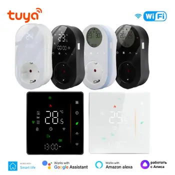 WiFi Inteligentni regulator temperature Tuya, Digitalna upravljačka ploča električni/vodenim grijanjem, Utičnica 16A Thmostat Za Smart Life Alexa