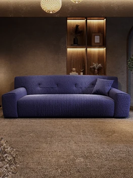 Talijanski tkanina kauč, moderan i jednostavan namještaj za dnevni boravak u skandinavskom stilu, ravno razvlačenje za tri osobe