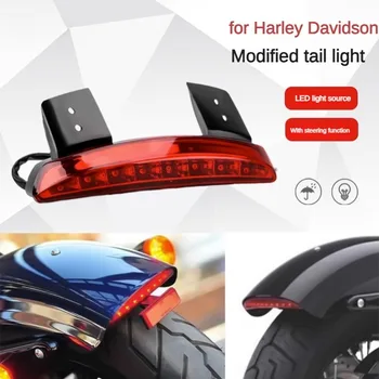 Motocikl dugo svjetlo Moto Stražnje Krilo LED Stop-Signal torbica za Harley XL883L XL883N Iron XL1200n Sjeckani