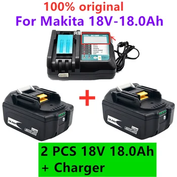 100% BL1860 Akumulator 18 V 18000mAh Li-ion za Makita Baterija 18v BL1840 BL1850 BL1830 BL1860B LXT 400 + Punjač