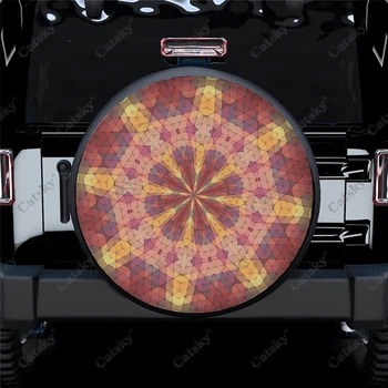 Torbica za rezervnu gumu s umjetničkim мозаичным po cijeloj površini, Vodootporan zaštitnik kotača za automobil, kamion, suv, кемпера, prikolice Rv